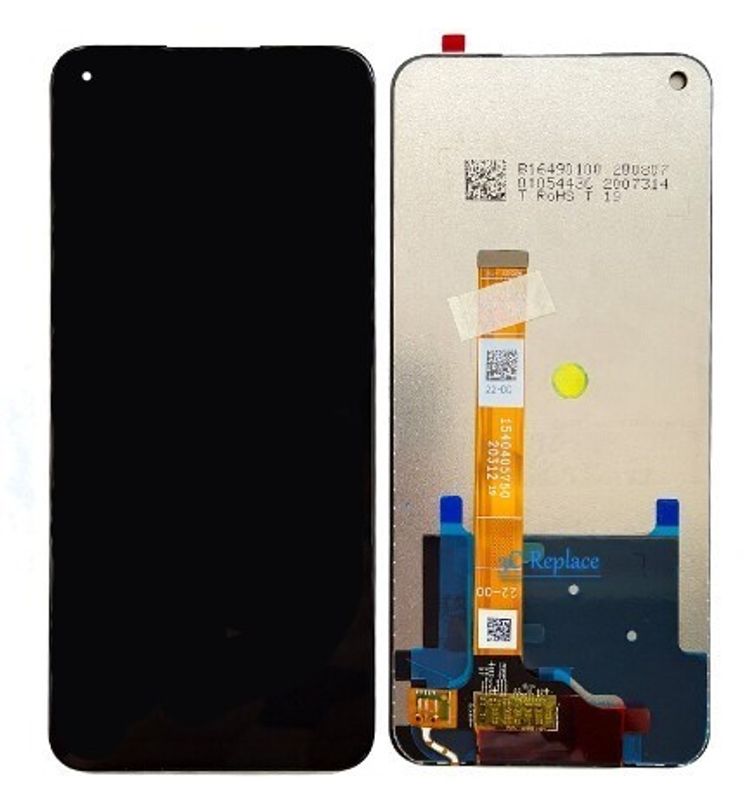 Дисплей для Realme 7 в сборе с тачскрином черный (black)