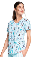 Топ медицинский женский Cherokee CK637, морской, S