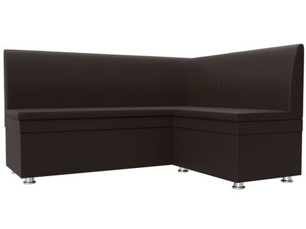 Диван кухонный угловой Уют правый угол, Коричневый, Экокожа, 28385