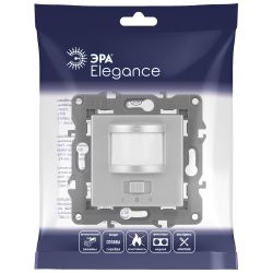 14-4103-03 ЭРА Датчик движения 2-проводной, 180-240В, 200Вт, IP20, Эра Elegance, алюминий | Elegance Алюминий