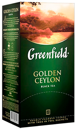 Чай черный Golden Ceylon, Greenfield, 25 пак.