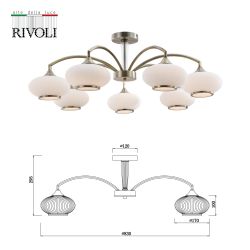 Люстра Rivoli Avarice 2077-307 7 х Е27 60 Вт классика