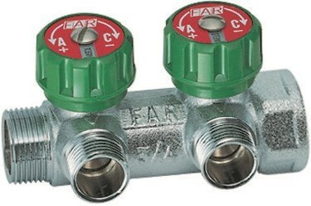 Регулируемый коллектор 1" с 2 отводами М24х19