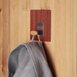 Крючок СИЛА SSH10-S1WN-12 металл на силиконовом креплении 10х10см венге 1 шт. нагрузка до 2,5 кг | Сила