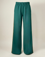 Брюки палаццо трикотажные из джерси в красном