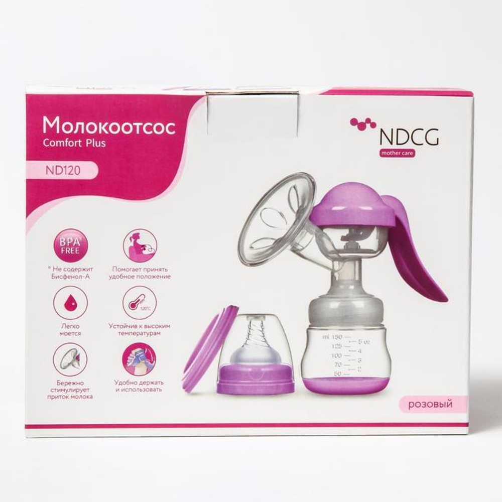 7403137 Молокоотсос ручной Comfort plus ND120, Pink
