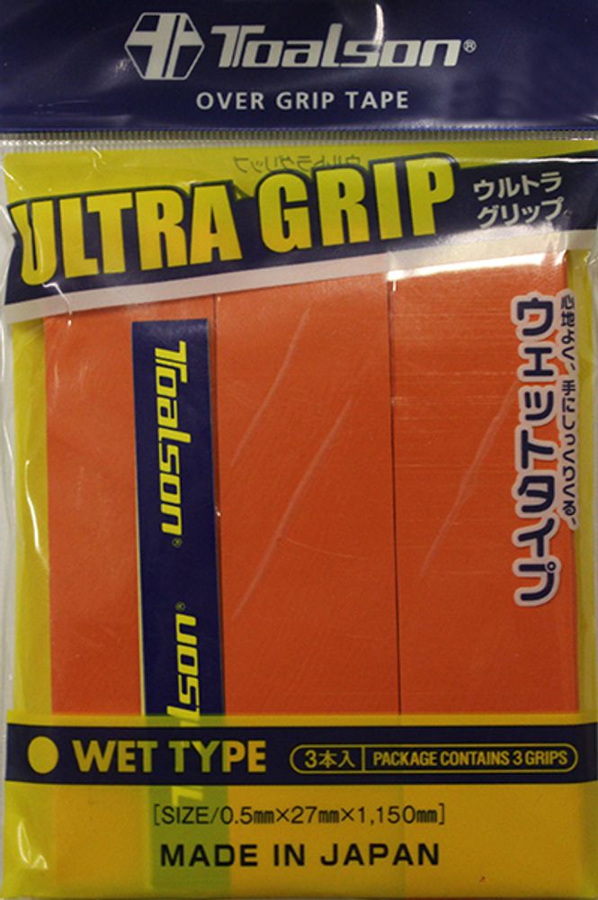 Теннисные намотки Toalson UltraGrip 3P - orange