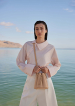 Сумка Polene Numéro Huit Mini EDITION TEXTURED BEIGE