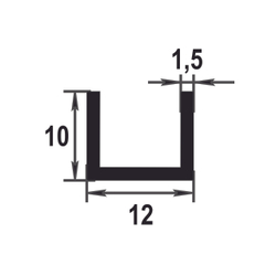 Швеллер Лука 10*12*10*1,5 Шв 02.2000.504л бронза