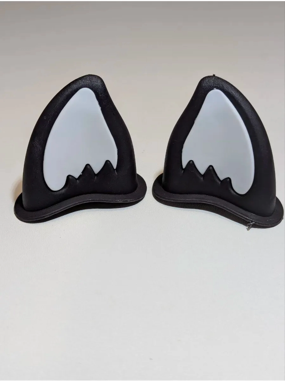 t+ Кошачьи ушки на мото шлем огонь белые