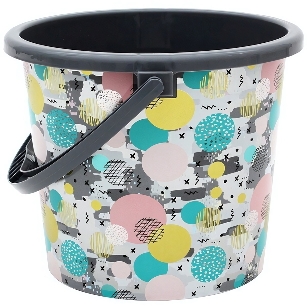 Ведро пластиковое Круглая геометрия тиснение 5л