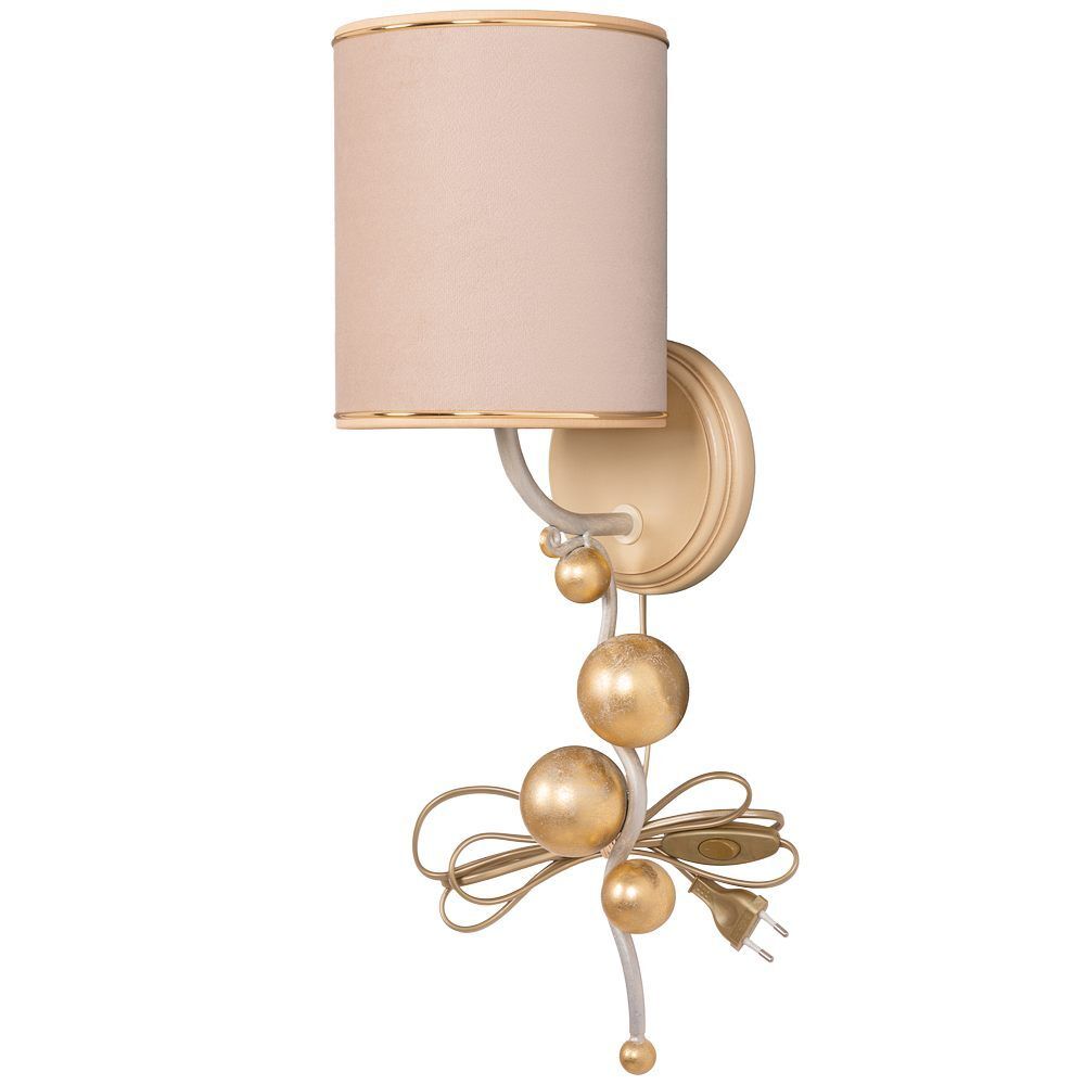 Бра настенный светильник Heri Айвори Мраморное золото с абажуром Терра Айвори