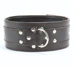 Коричневый широкий ошейник из мягкой кожи (Цвет: коричневый)