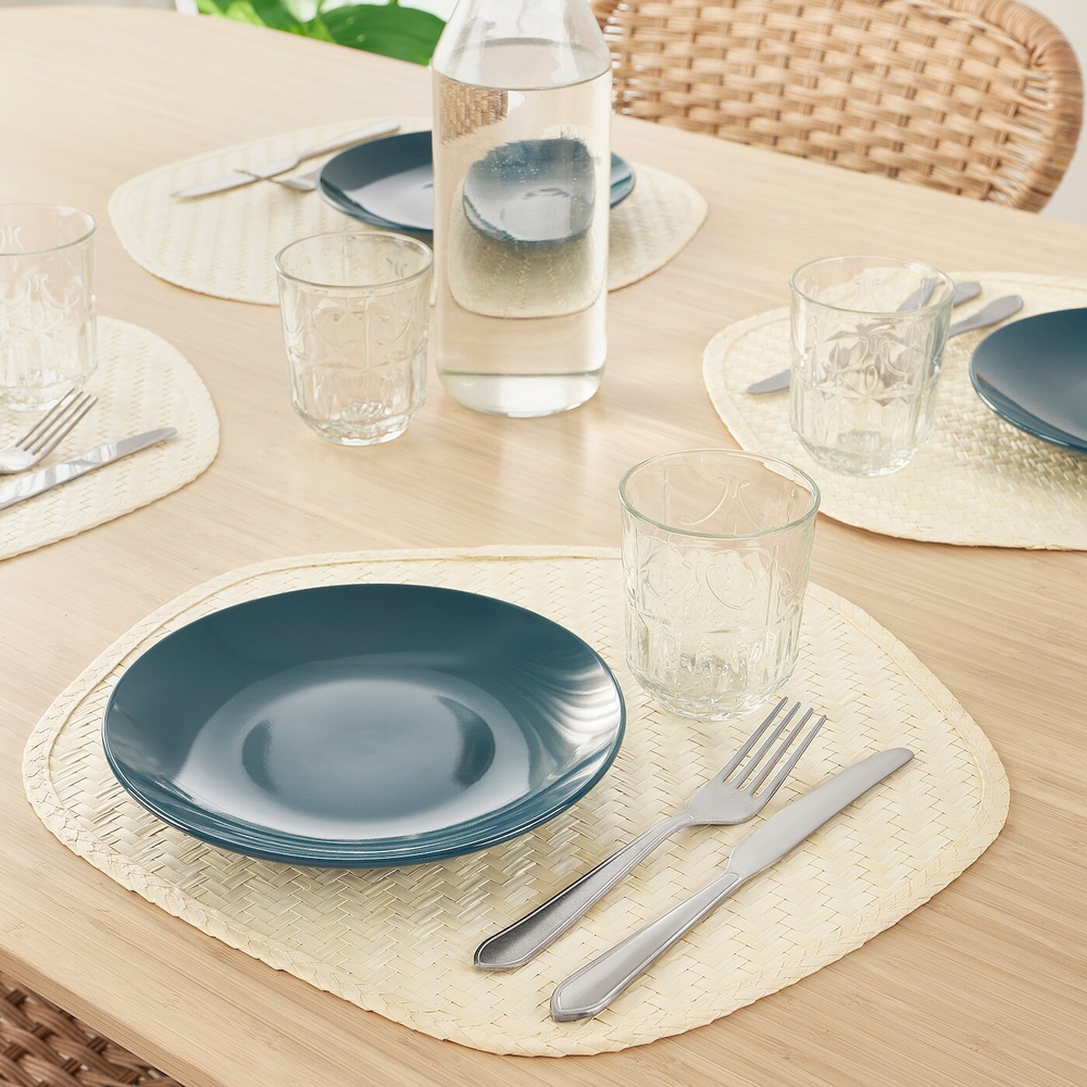 IKEA PADDFISK  (ИКЕА ПАДДФИСК)  -  Подставка, пальмовый лист ручной работы, 37x35 см