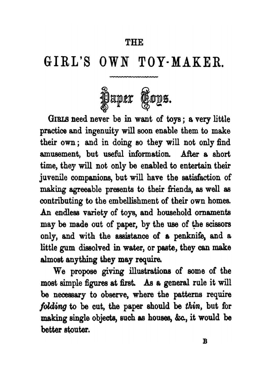 The girl's own toy-maker. And book of recreaton | Ebenezer Landells