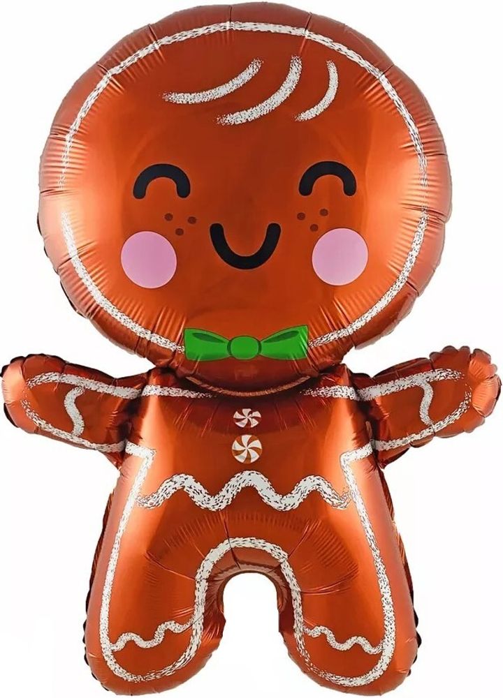 Шар с клапаном (16&#39;&#39;/41 см) Мини-фигура, Пряничный человечек, 1 шт.