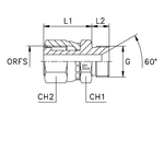 Адаптер AS D18-20 ORFS 1.3/16 - BSP 1/2