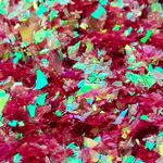 Хлопья Красный перламутр для дизайна ногтей, маникюра, бодиарта, макияжа...