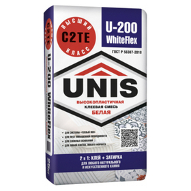 Клей для плитки Юнис WhiteFlex U-200 25 кг