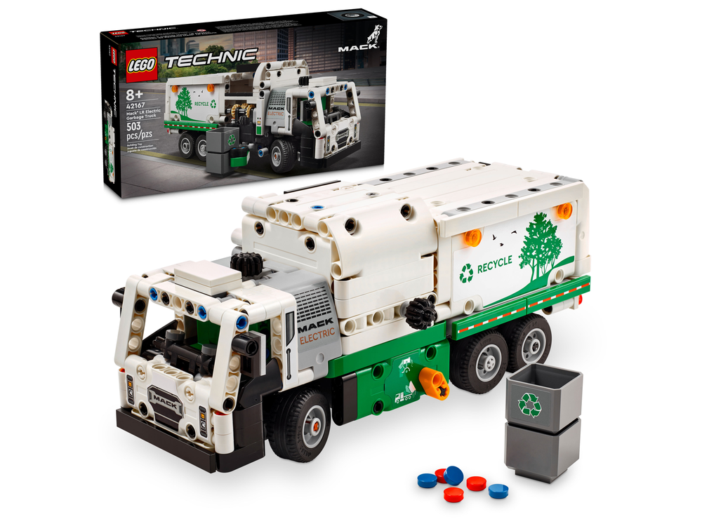 Конструктор LEGO 42167 Электрический мусоровоз Mack LR