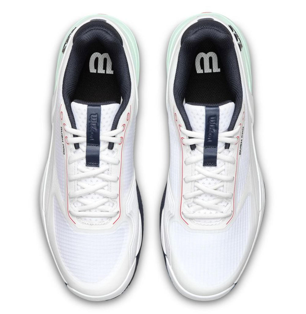 Теннисные кроссовки Wilson Rush Pro 5 Clay - white/bay/fiery cor