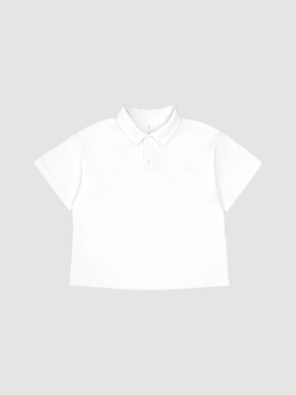 Поло оверсайз с коротким рукавом Mjölk White