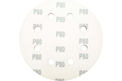Шлифлист круглый самосцепляющийся 5 шт, 180 мм, Р80 для стен и потолков WORTEX WSD318080W504