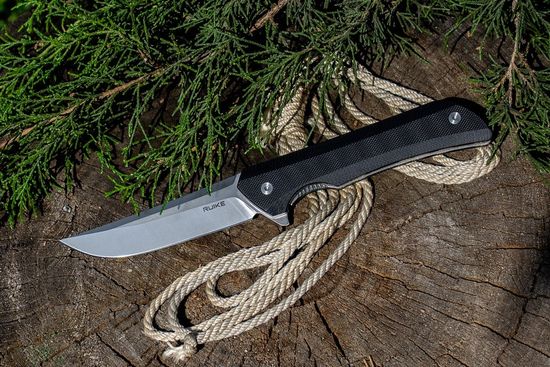 Складной нож Ruike Hussar P121 черный c клинком из стали Sandvik™ 14C28N, рукоять G10