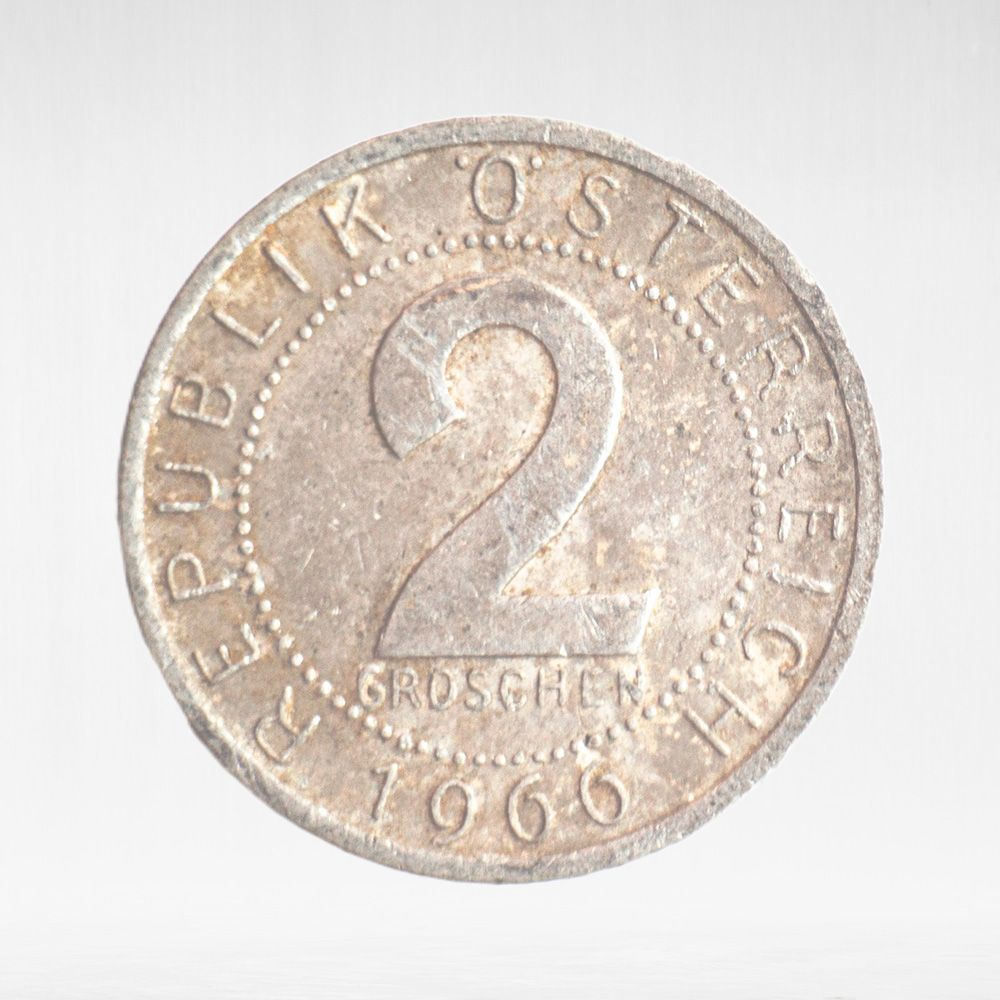Austria, 2 Groschen, 1966, F