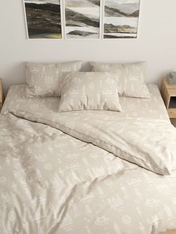 Пододеяльник Сказка "Туманный альбион" евро на молнии 200х215 см, перкаль