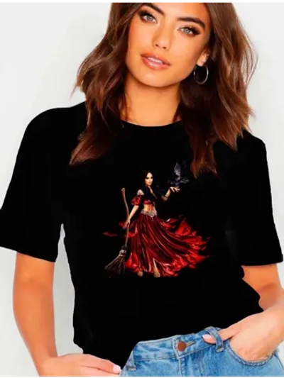 Футболка базовая ведьма на метле. Хэллоуин