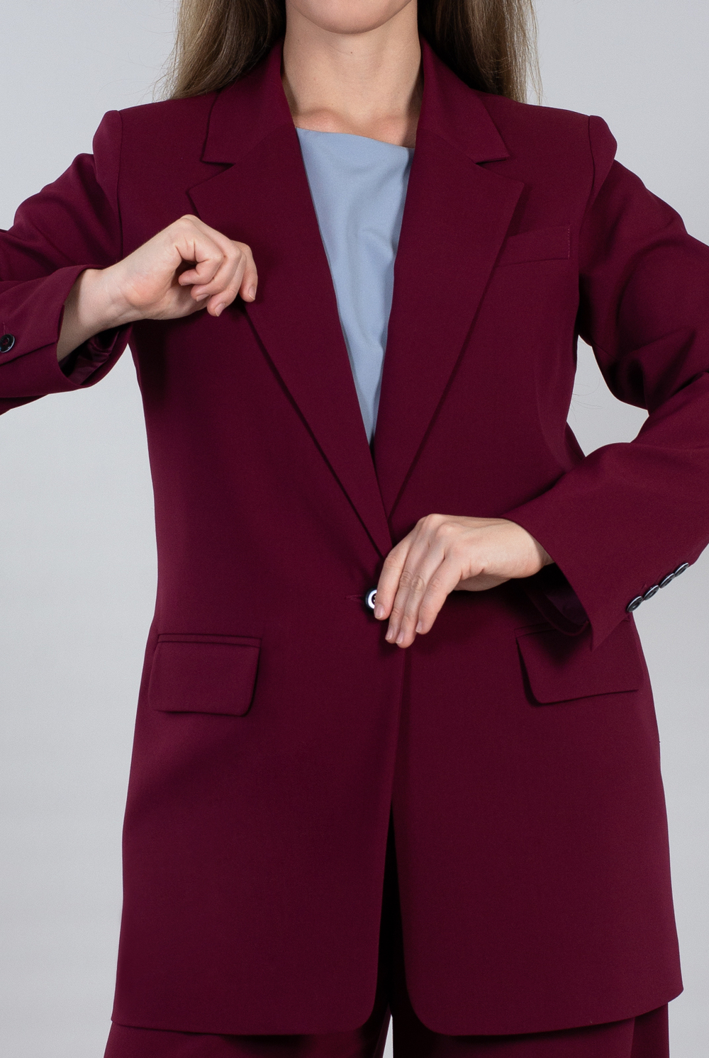 Жакет женский 4135АП, бордовый #489Бор044135АП