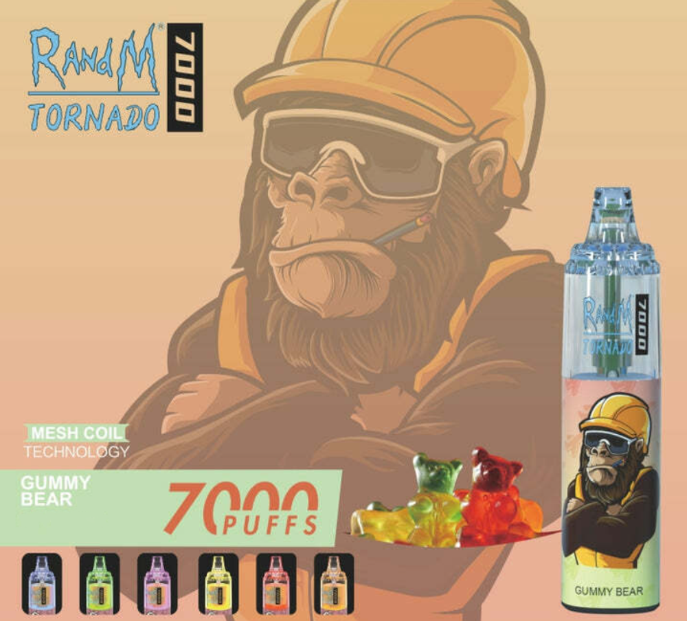 RandM Tornado 7000 - Gummy Bear (5% nic)