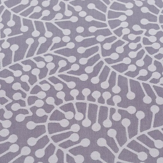 Скатерть из хлопка фиолетово-серого цвета с рисунком "Спелая смородина", Scandinavian Touch, 180х260см