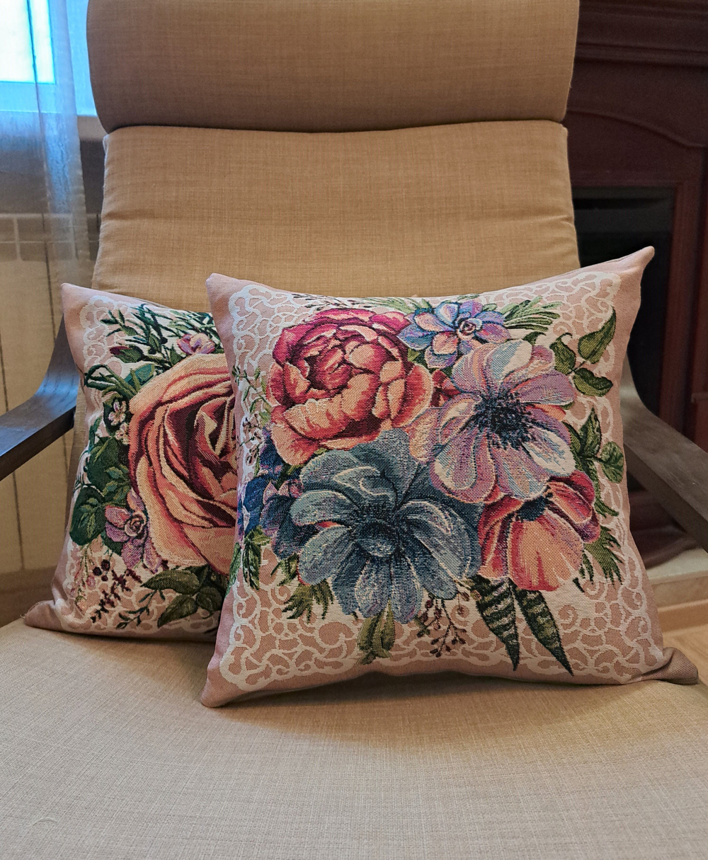 Декоративный гобеленовый чехол для интерьерной подушки Загадка 1 38*38