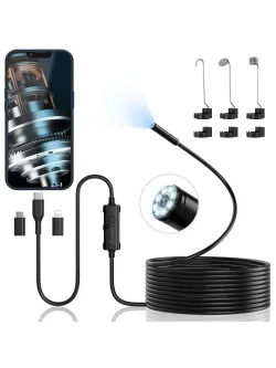 Видеобороскоп для смартфона, 10M, подходит для Android/IOS/планшетов, питание от USB, используется для исследования узких мест