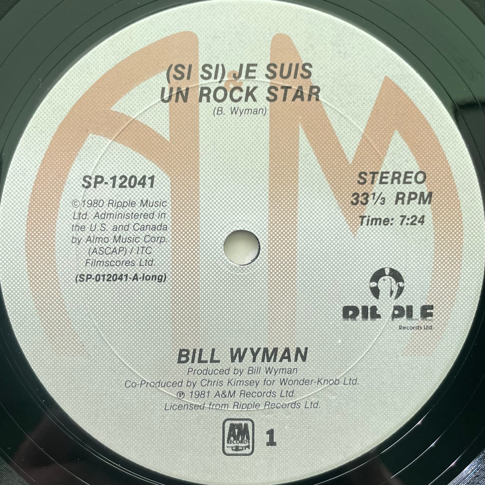 Bill Wyman ‎– (Si Si) Je Suis Un Rock Star (США 1981г.) EP