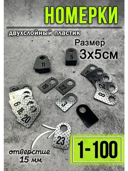 Номерки для гардероба 100шт