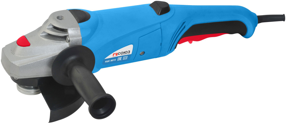 Машина углошлифовальная СОЮЗ УШС-9015 150мм,1600Вт,9500об/мин, блок. шпинд.удл.рукоятка