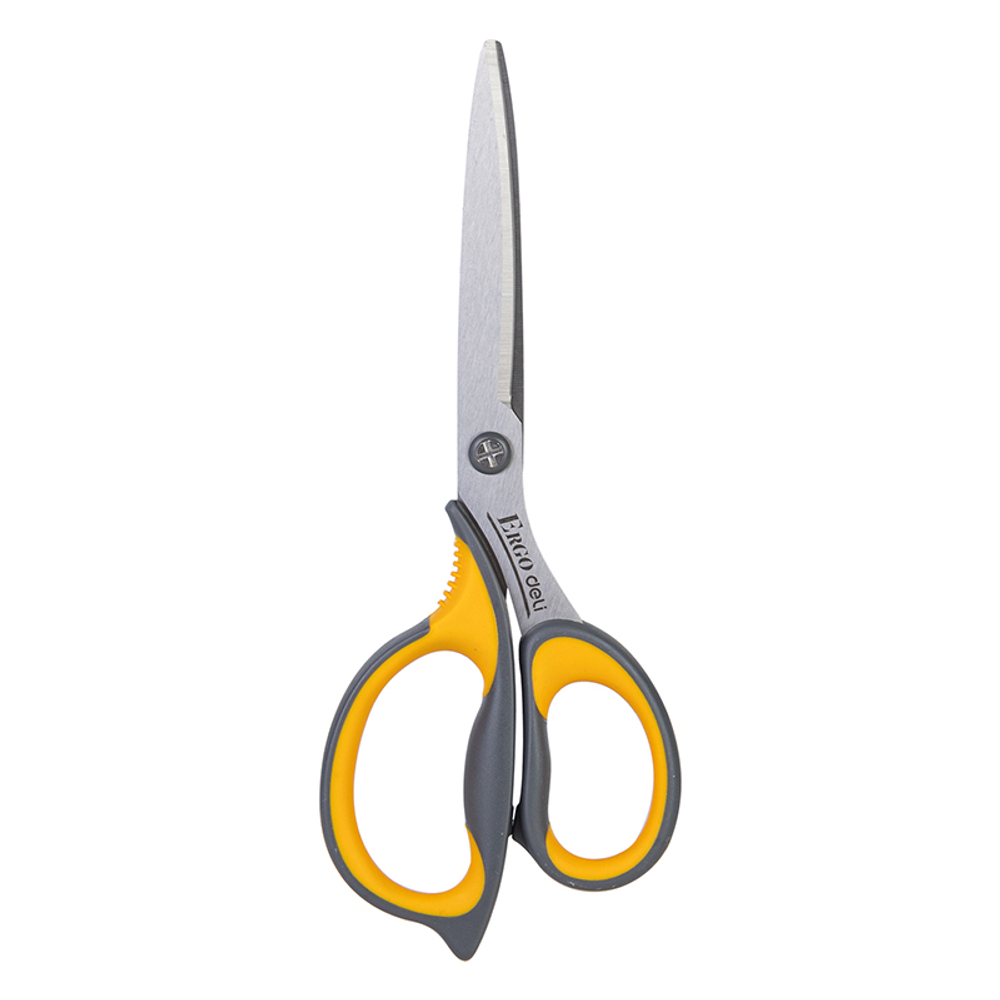 Ножницы DELI "Ergo", 210 мм, нержавеющая сталь, прорезиненные ручки, ассорти