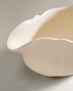 Zara Home блюдо сервировочное из фаянса, цвет бежевый, 22 см