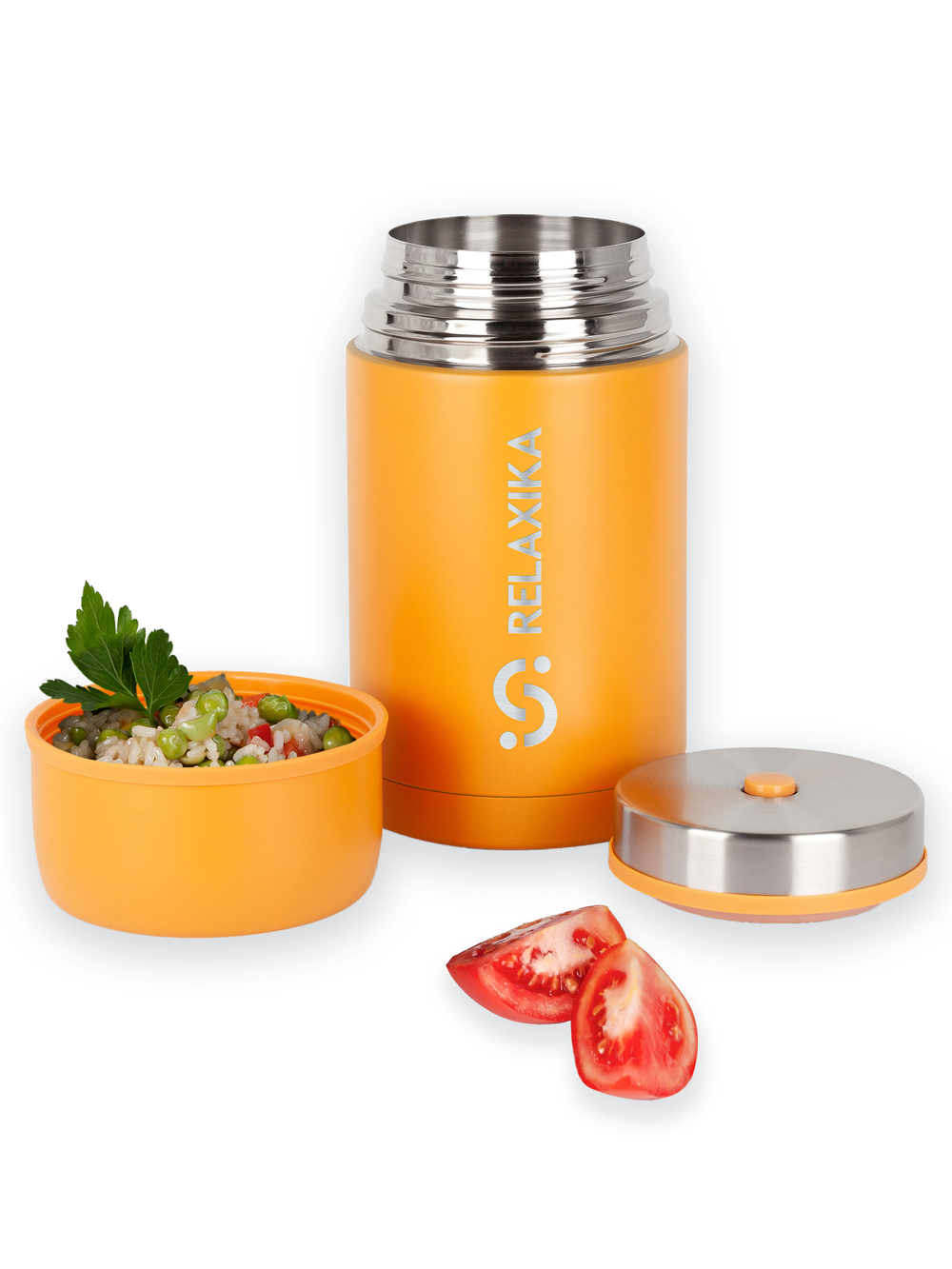 Термос для еды Relaxika 301 (1 литр), желтый