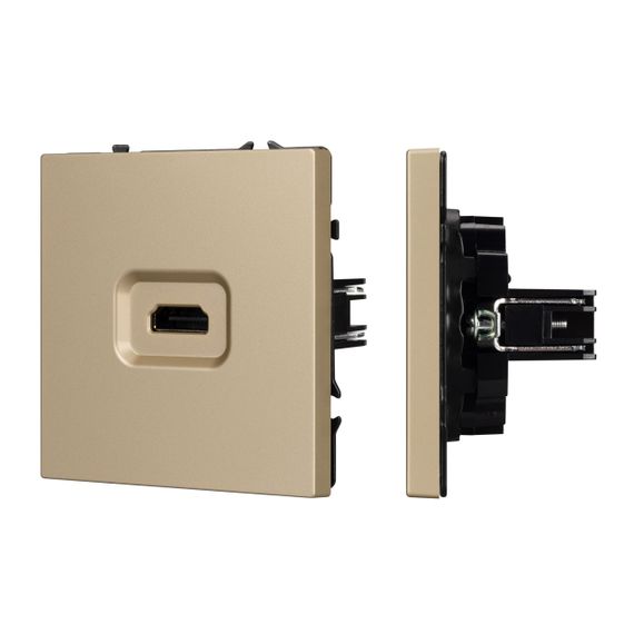 Механизм HDMI розетки SCT-NOBE-MHD1-SFPL-GD Arlight 061843