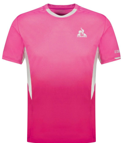 Мужская теннисная футболка Le Coq Sportif Tennis Pro 25 N°1 - Розовый