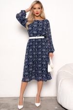 Платье Элина (синий/белый) Р11-2012/3 Nikol (Акция)