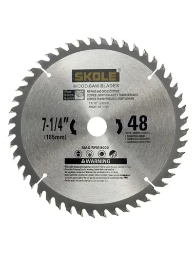 Диск пильный по дереву 185X20 48 зубьев Skole SK185X48X20
