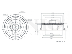 Барабан тормозной задний UNIO BRD-10004