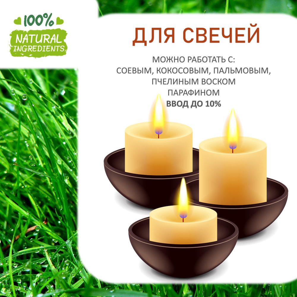 Свежая трава, отдушка для свечей и мыла