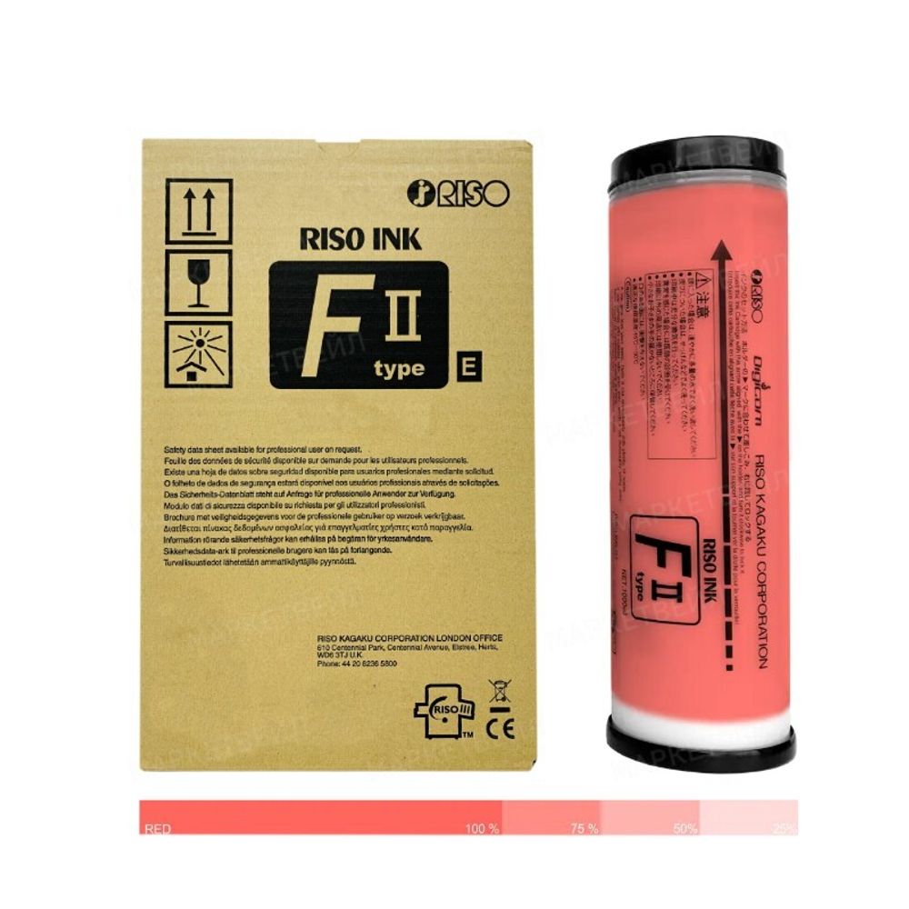 Краска RISO S-8114e FII для RZ/EZ/MZ/ME/MH/SE/SF красная 1000мл.