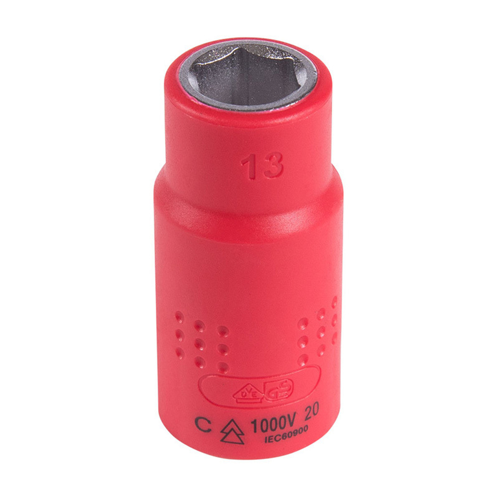 KING TONY (4335VE13M) Головка торцевая диэлектрическая шестигранная 1/2", 13 мм